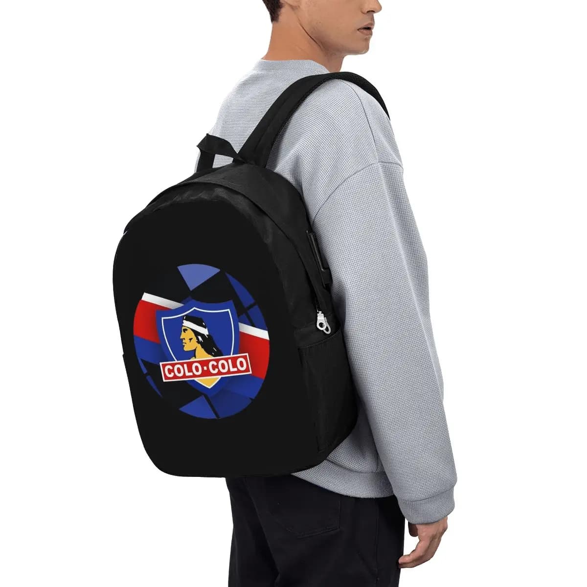 Golden Colo-Colo Campeon DE Chile Zaino da viaggio per notebook, borsa per computer, borsa per studenti universitari, borsa per laptop, borse a tracolla