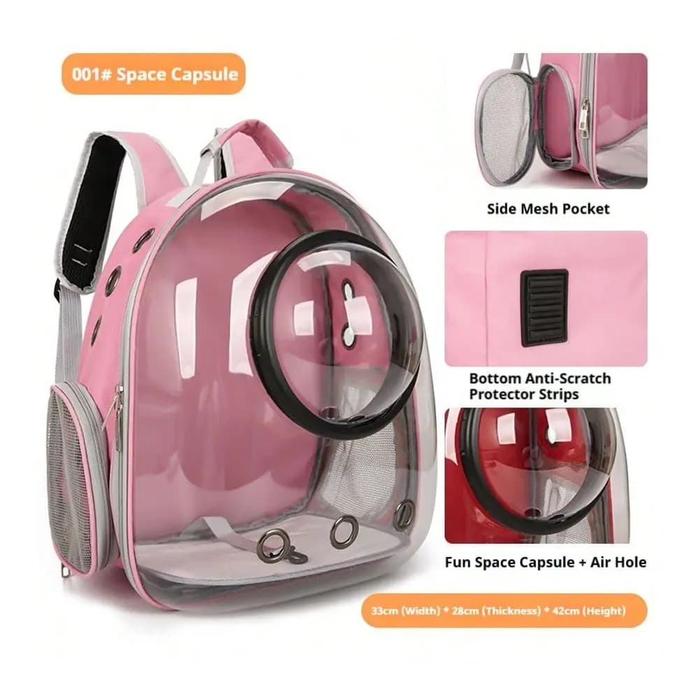 Pet Space Capsule Backpack, Cat And Dog Carrier, Transparent, Breathable And HeatResistant, Pet Carrier Suitable For Travel, Hi