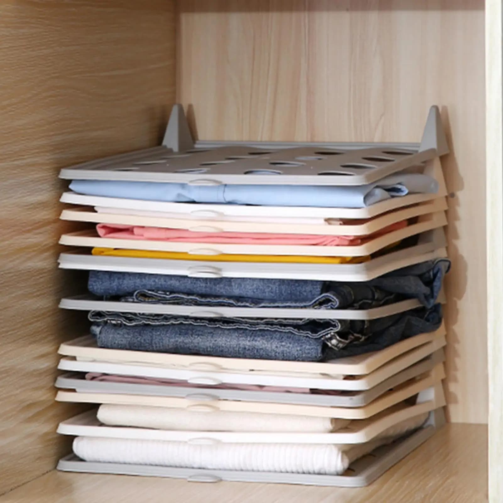 Organizzatore di Abbigliamento Impilabile, Scaffali per Camera da Letto, Organizzatore di Vestiti Impilabile per Lavanderia, Armadio, Seminterrato, Garage, Camper, Casa