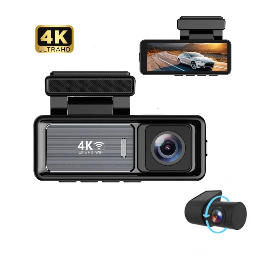 3.2 Inch Dash Cam 4K Camera for Car Dashcam GPS WiFi 24h Parking Monitor Night Vision Dvr Recorder Front and rear Video