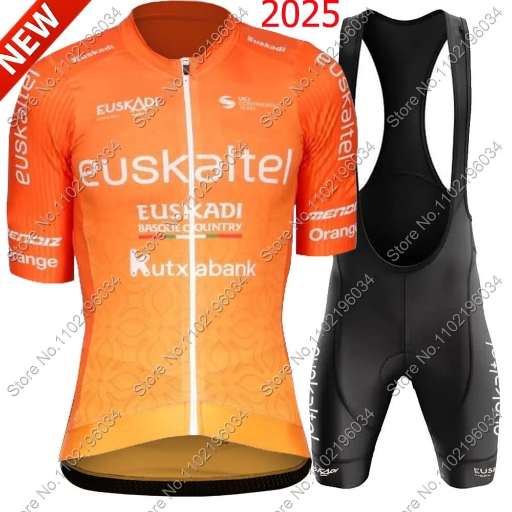 Team Euskaltel Euskadi 2025 Cycling jersey Set Summer Expansion Clothing Men Kit Road Bike Shirts Suit Shorts with MTB bicycle straps