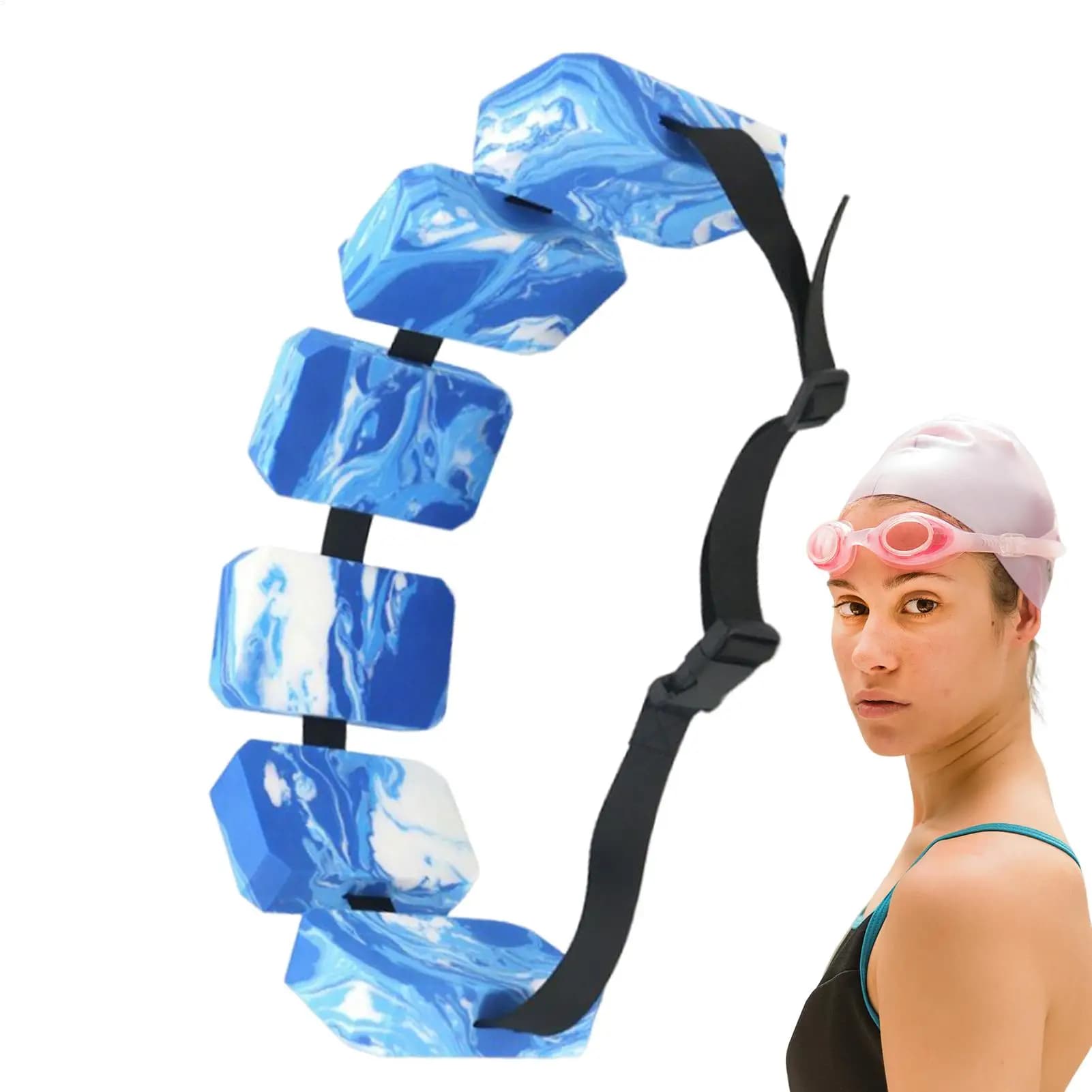 Tavola Galleggiante per Nuoto in EVA, Cintura di Galleggiamento Regolabile per Allenamento, Strumento di Assistenza per Sport Acquatici per Bambini