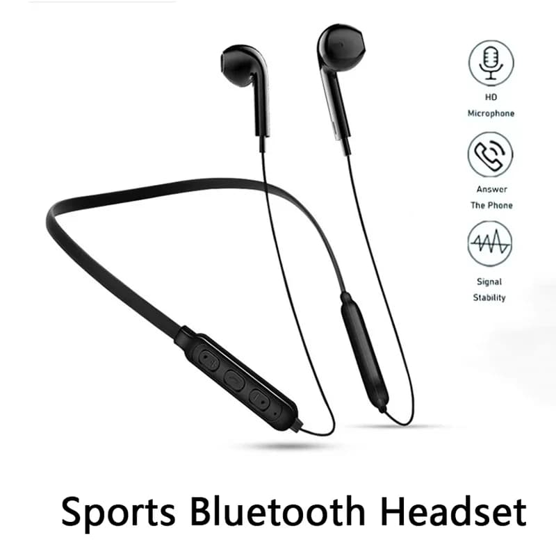 Auricolare wireless Bluetooth 5.1 Collo appeso Stereo 9D Riduzione del rumore Cuffie sportive universali Microfono HD per iPhone Samsung