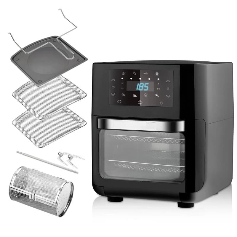 12L Large Capacity Visible Air Fryer EU Plug Smart Touchscreen Multifunctional Electric Oven for Home Kitchen Use
