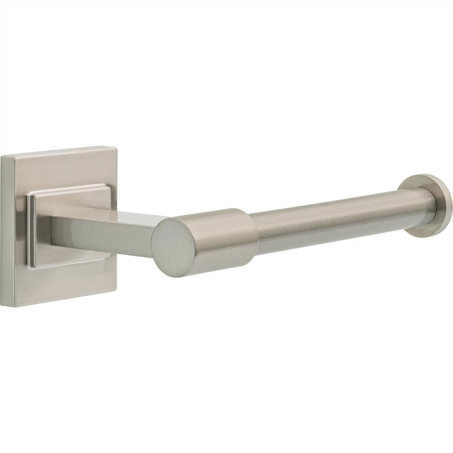 Portarotolo da parete, SpotShield in nichel spazzolato, design a montante singolo per bagno