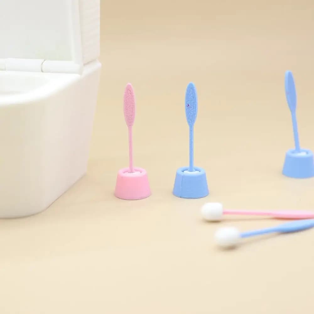 1:12 Dollhouse Dollhouse Toilet Brush Simulation Mini Dollhouse Cleaning Tools Realistic Toilet Scene