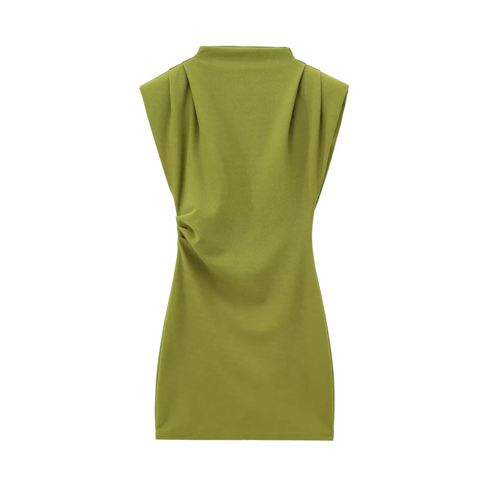 Women's Sexy Short Dress, Fitted, Green with Spalline, Mini Dress New 2026 Autumn Spring, Fashion for Party and Wedding