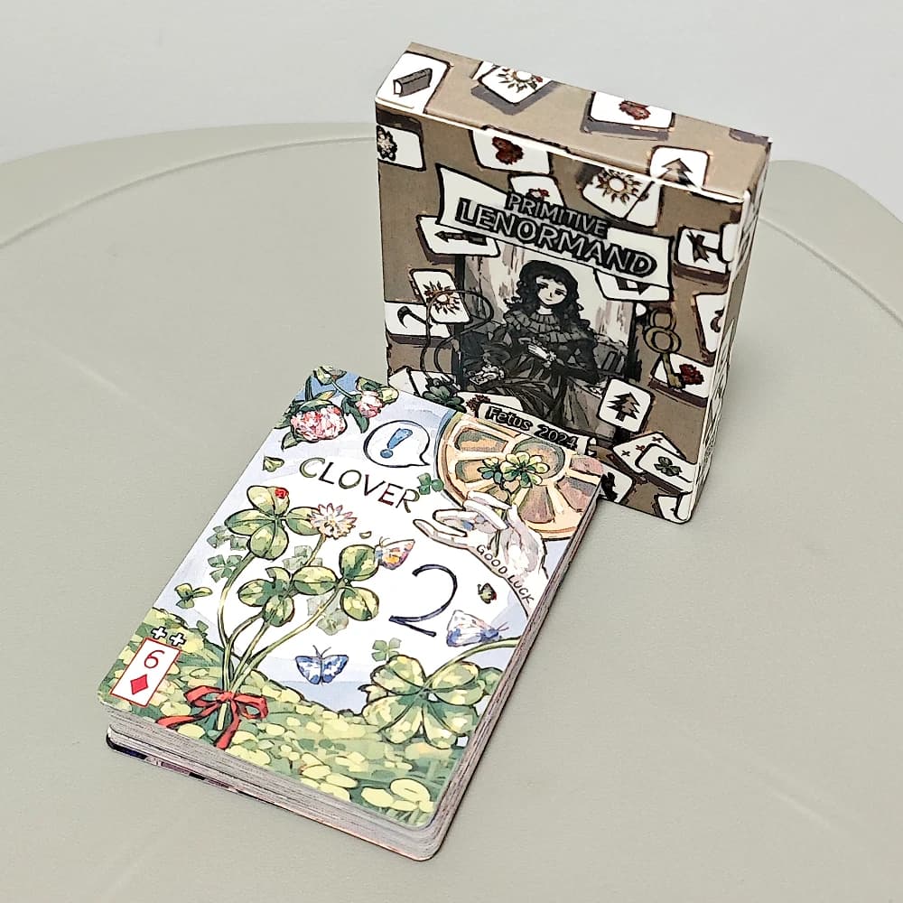 Primitive Lenormand Deck Rana System 9*6cm 42 pezzi di carte Lenormand per principianti