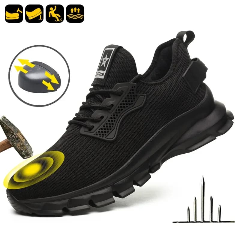 Scarpe da Lavoro Leggere e Resistenti, Nuove, con Puntale Rinforzato, Anti-Perforazione e Comode