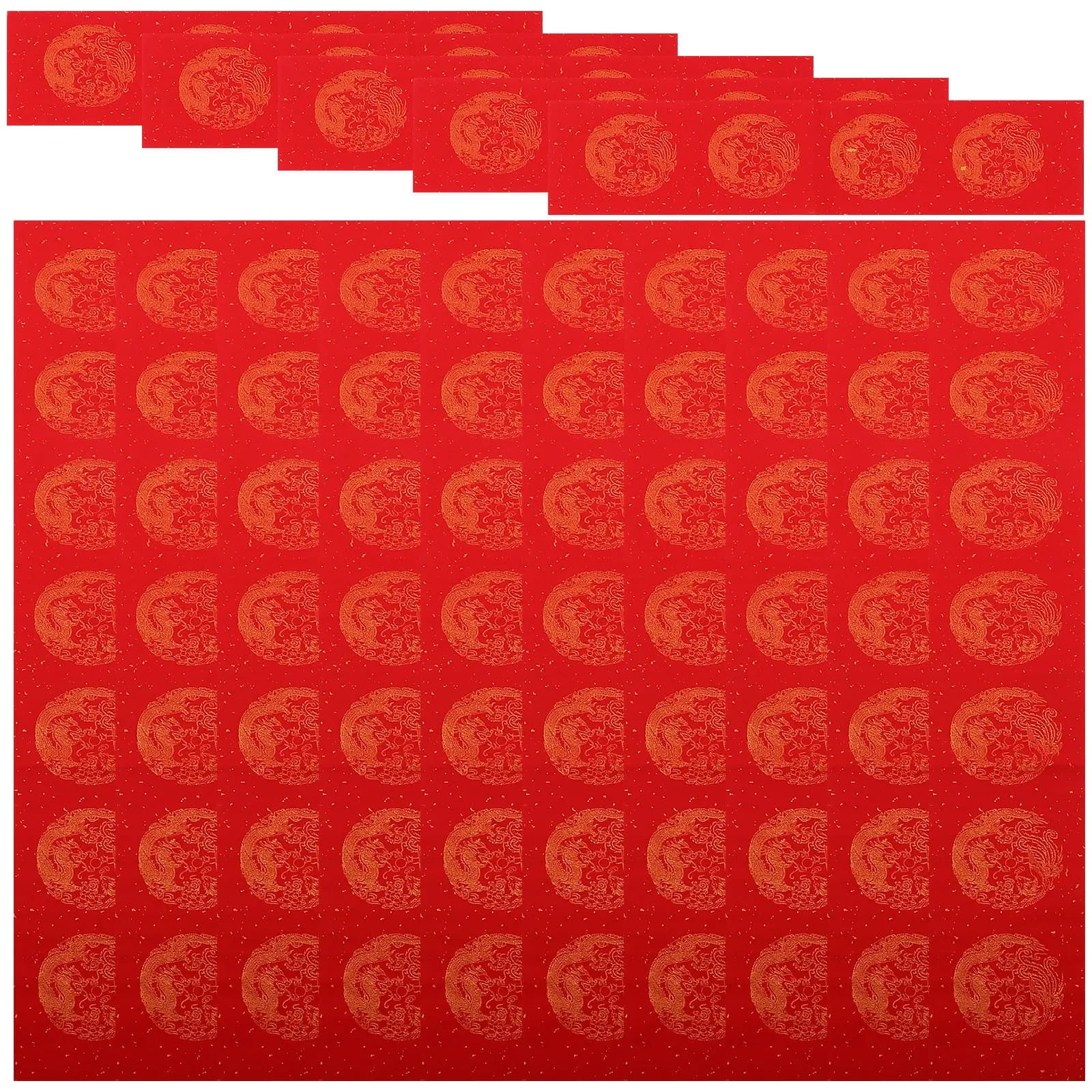 5 Sets Calligraphy Character Paper China Blank Chinese New Year Couplets Practice Red Caligraphy