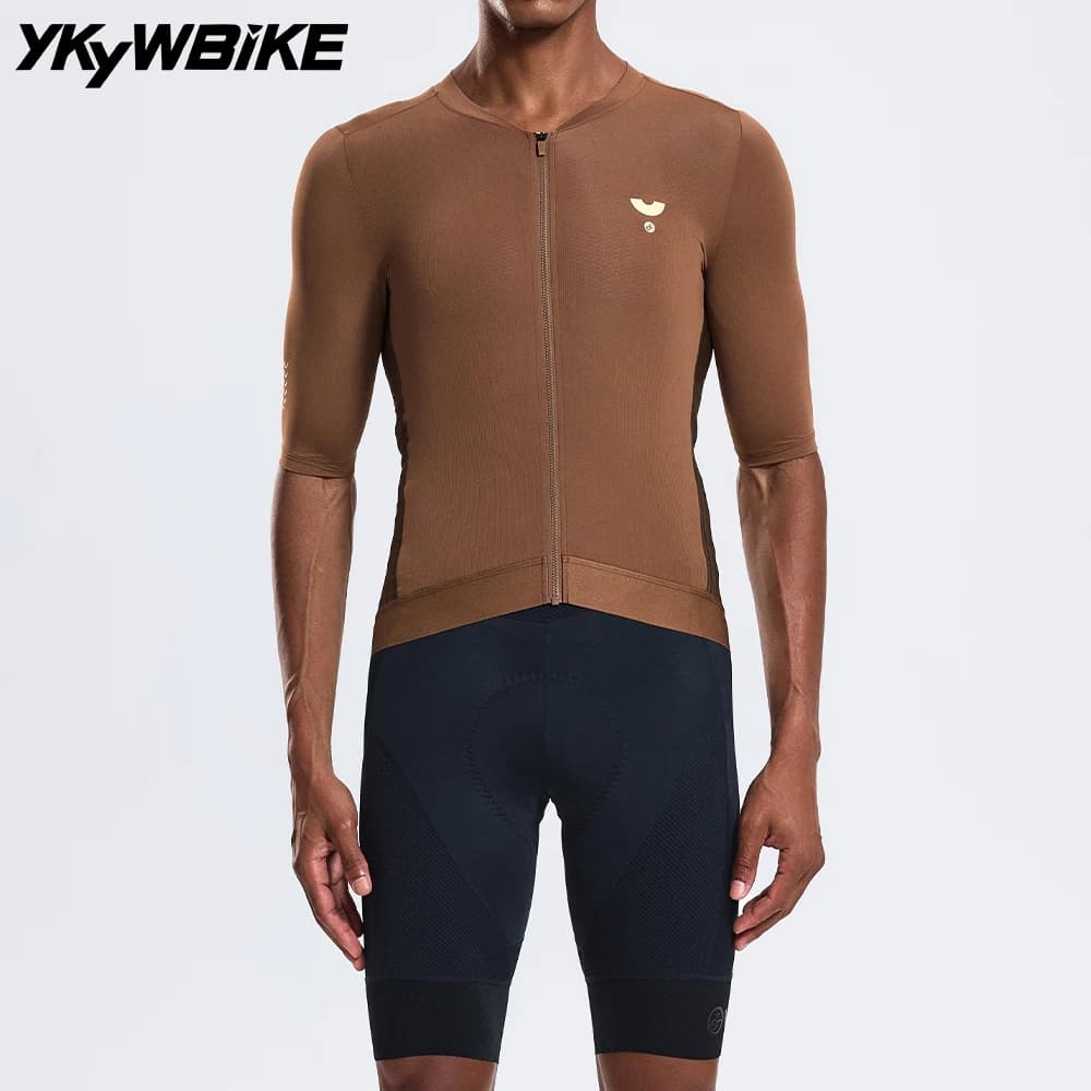 YKYWBIKE 2026 Abbigliamento da ciclismo da uomo Maglia da bicicletta estiva Set da bici da strada con bavaglino corto 6 ore PaddPro Team Abbigliamento da ciclismo