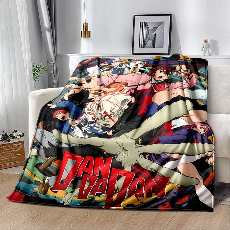 DAN DA DAN 29 Animated cartoon style cover, soft home blanket, bedroom, sofa bed, picnic, travel, office, gift for children HD