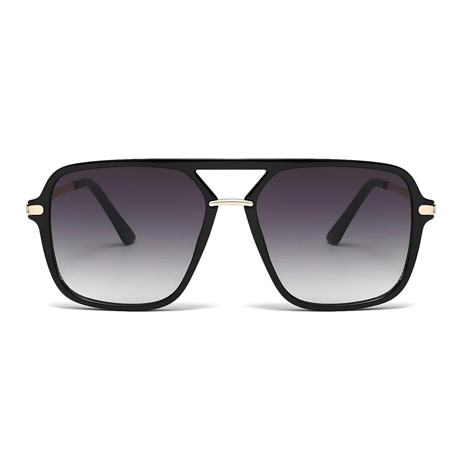 Classic Navigator Sunglasses for Men Women Metal Double Bridge Square Frame UV400 Protection Fashion Retro Sun Glasses 3583