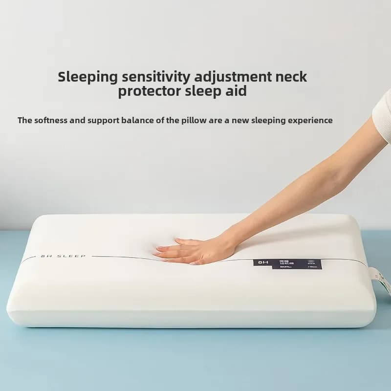 Cuscini in memory foam per alleviare il dolore al collo, cuscino cervicale per lo stomaco laterale posteriore a doppio nucleo con cuscini ergonomici a rimbalzo lento morbidi
