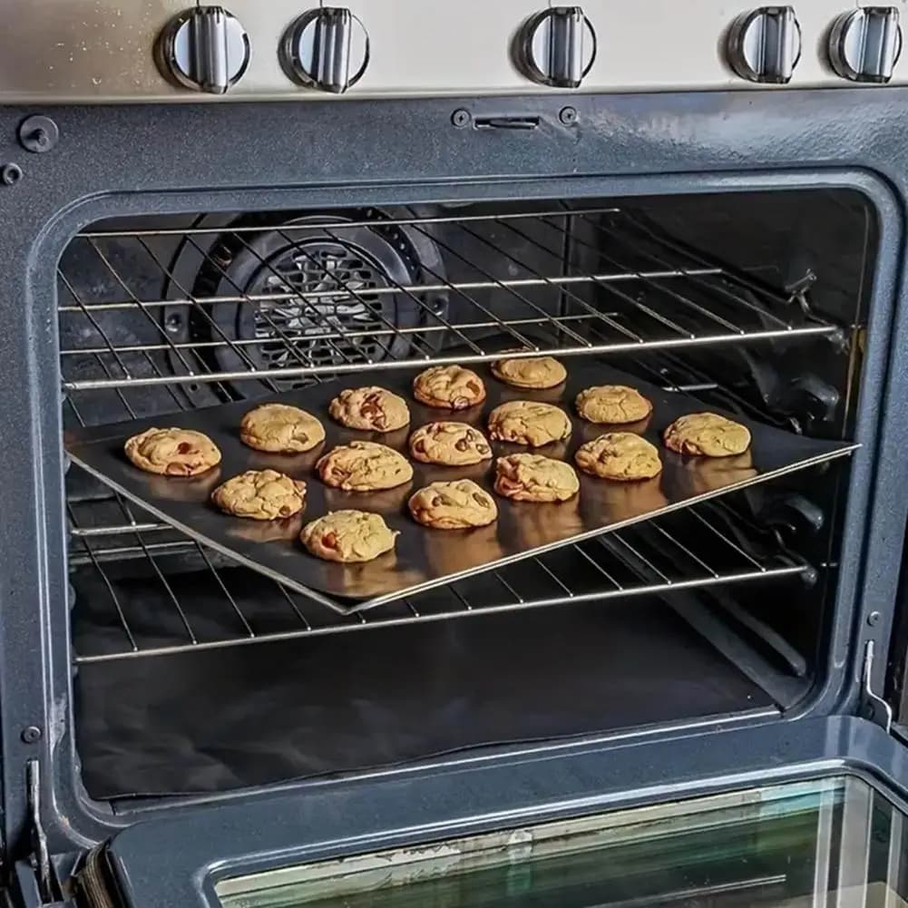 Cooking Accessory 2/4pcs Non-stick Oven Liner Set Heavy Duty Heat Resistant Stove Protector Reusable Drip Mat for Electric Gas
