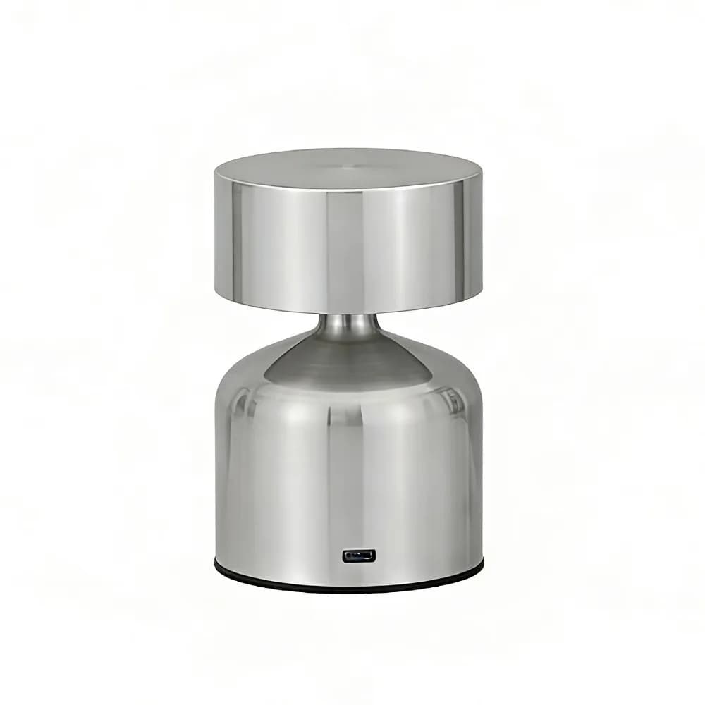 Lampada da Tavolo Moderna a Forma di Manubrio in Metallo, Ricaricabile USB, Dimmerabile a 3 Livelli, Controllo Touch, Luce Notturna Luminosa per Bar
