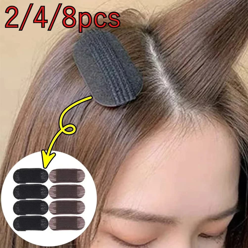 8/4/2 Pezzi Clip per Capelli con Cuscinetto Volumizzante Invisibile, Base per Capelli Soffice in Spugna, Strumento Fai-da-te per Acconciature a Chignon per Donne