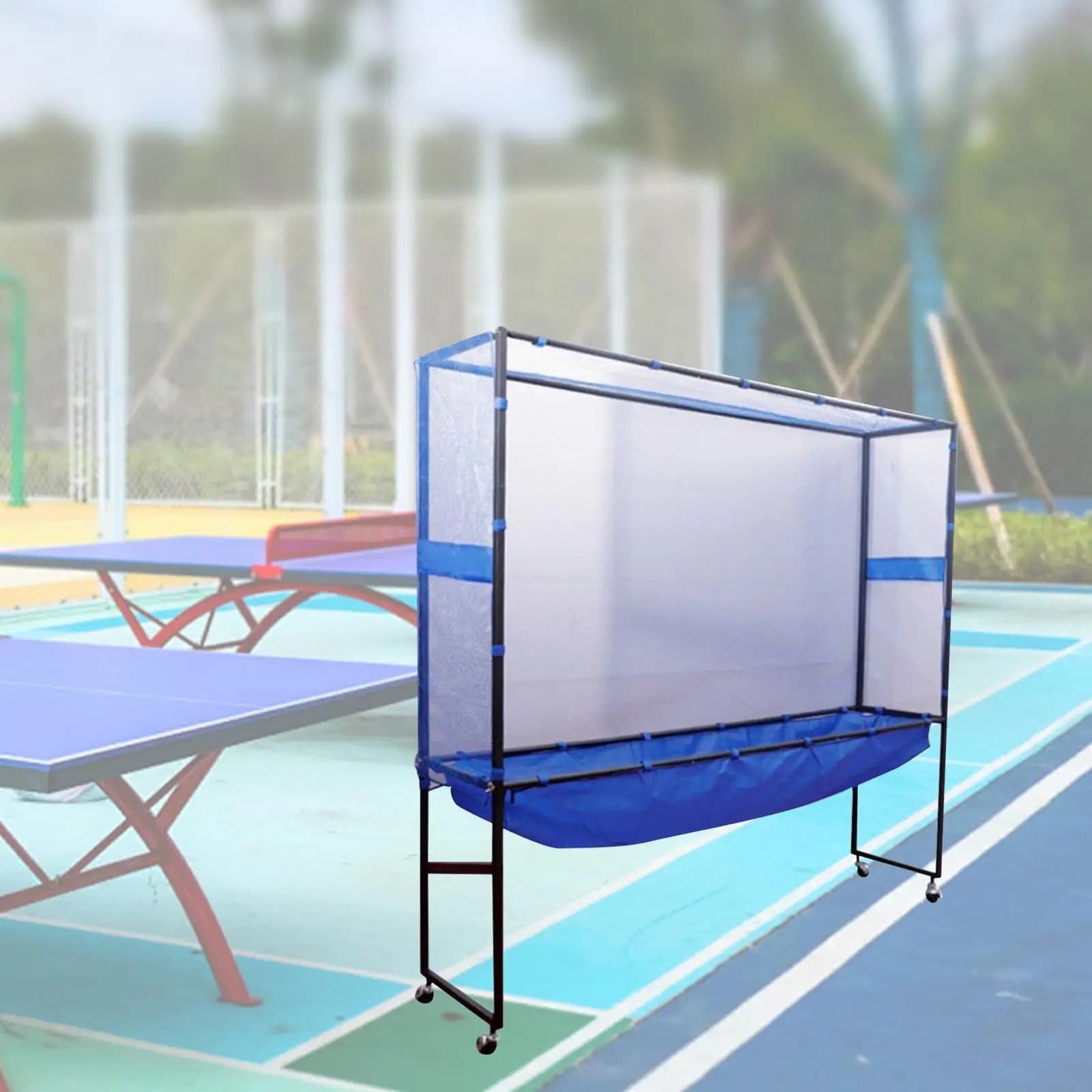 Movable Table Tennis Ball Net Ball Collector for Robot Serve Practice