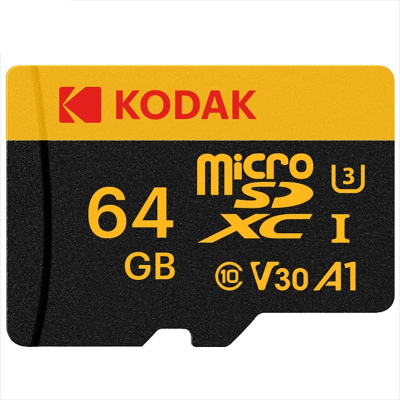 KODAK Scheda di memoria Registratore di guida 32GB 64GB Scheda di memoria Micro SD per telefono cellulare PC Auricolare Altoparlante Telecamera HD Interruttore di gioco