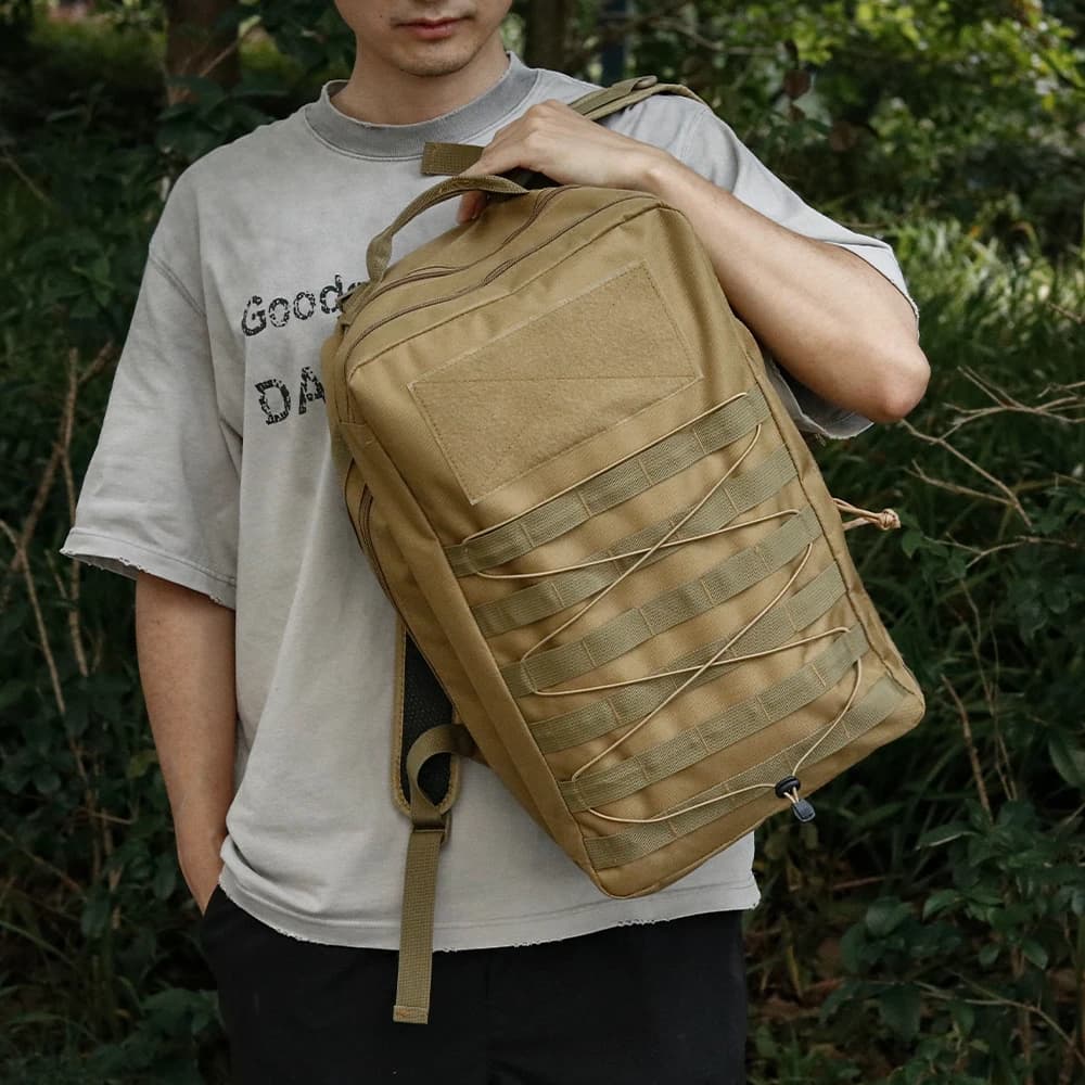 Zaino da Montagna Leggero 27L MOLLE: Velcro, Cerniera Resistente e Cinghie Traspiranti