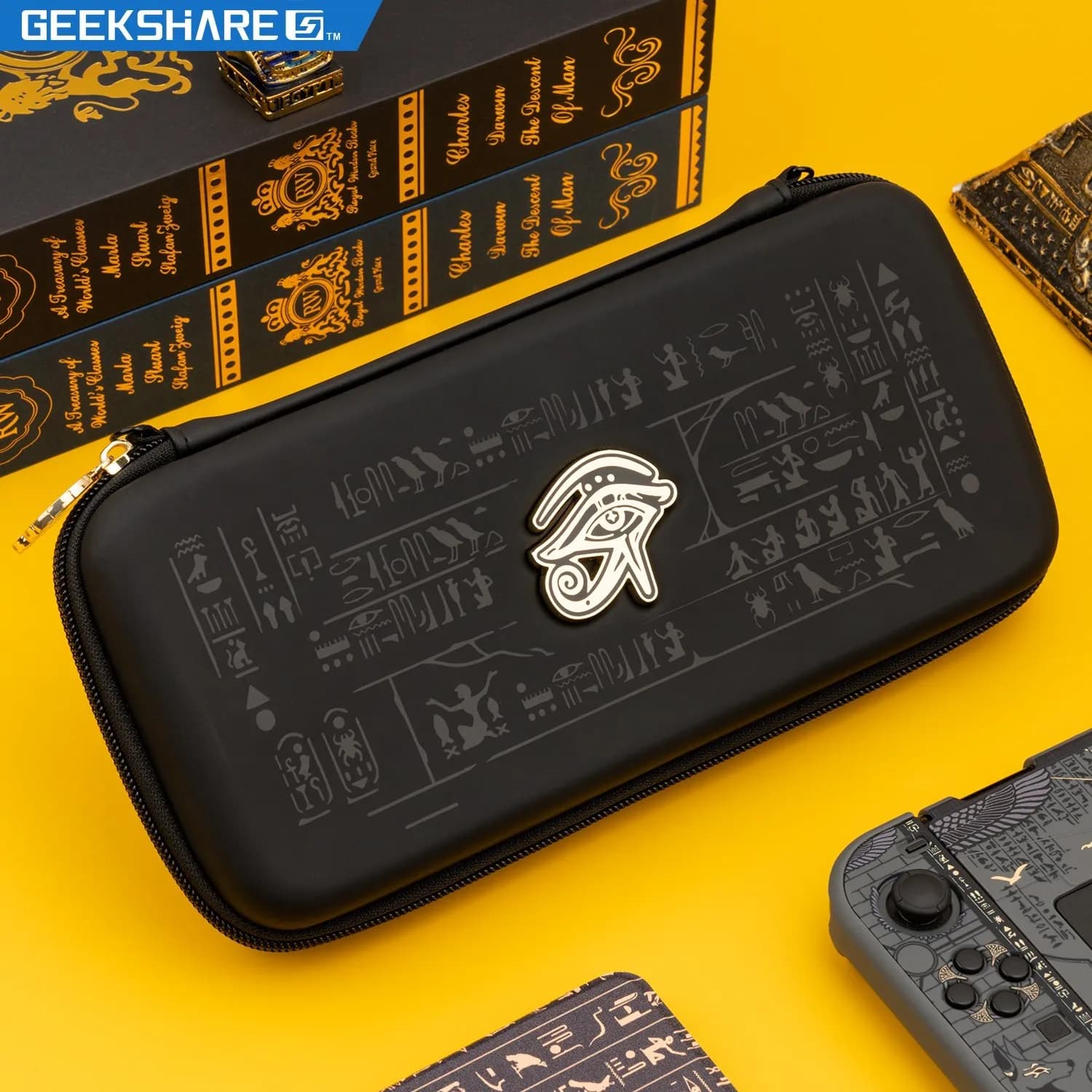 GeekShare misterioso egitto custodia protettiva per Nintendo Switch Strap faraone custodia da viaggio per Nintendo Switch OLED