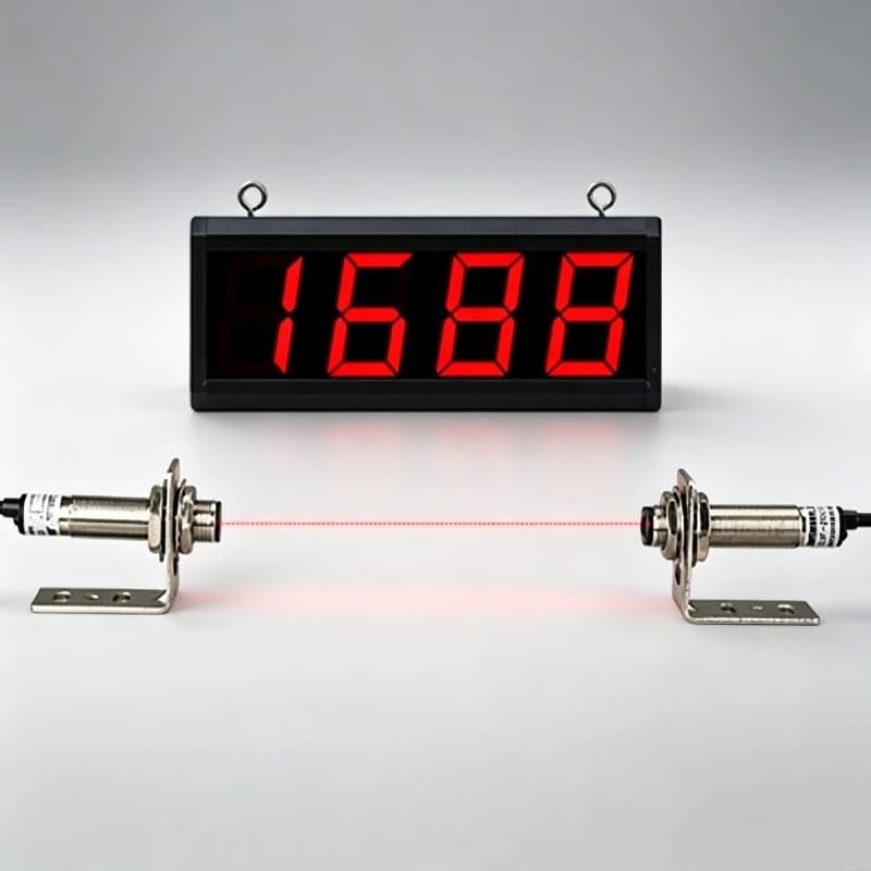 Laser Dual Probe Large Screen Auto Sensing Conveyor Belt Parts Counting Machine Smart Industrial SMD Counter