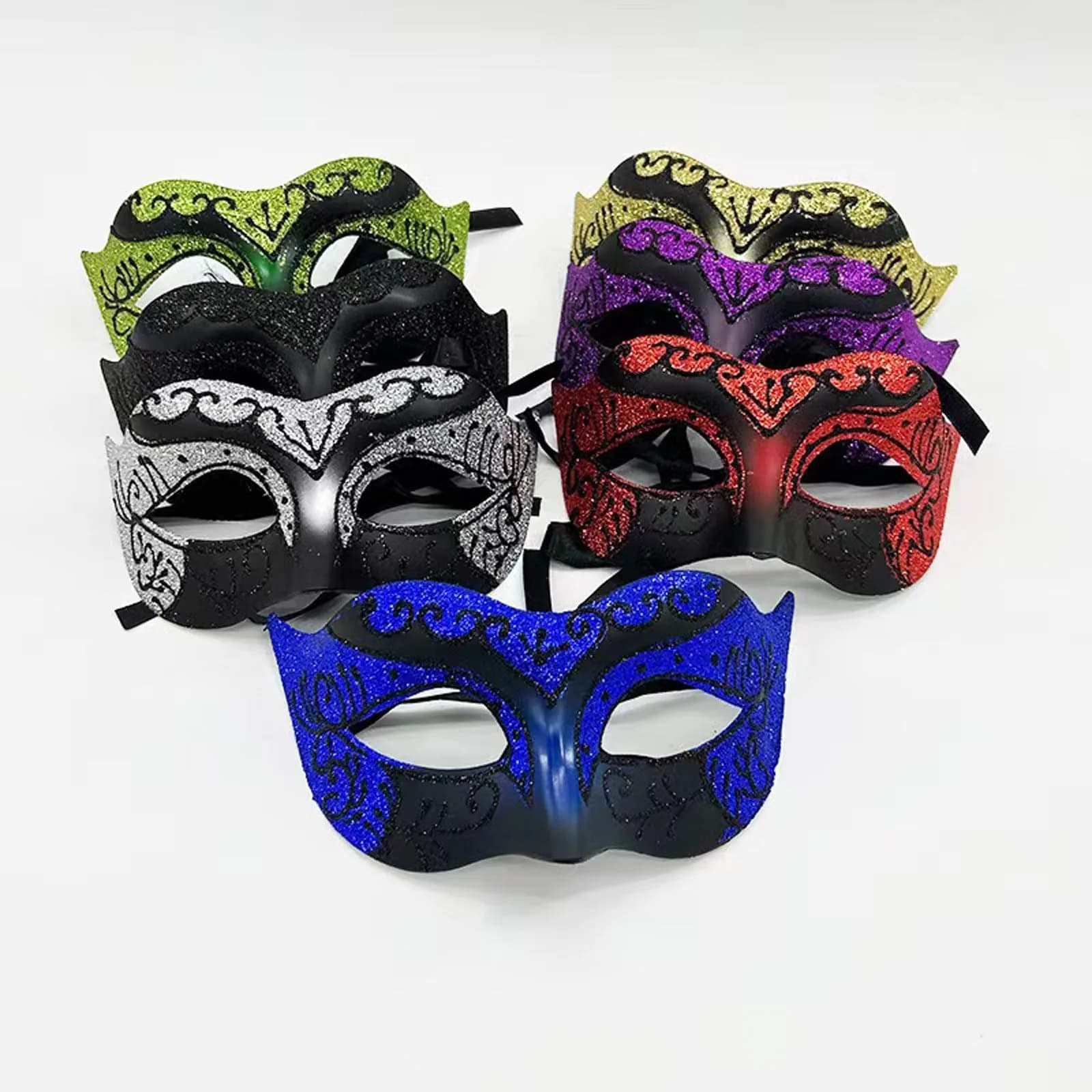 Maschera in maschera per uomini e donne Maschera veneziana per Dionysia Mardi Gras Puntelli per costumi Ballo per feste Misteriosa maschera colorata