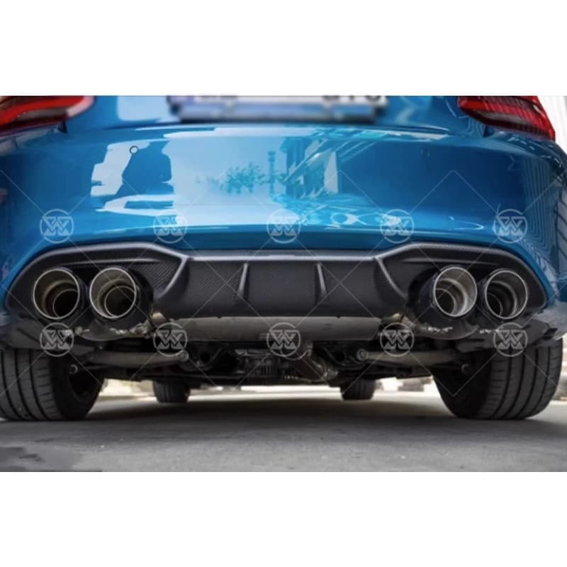 Carbon Fiber Rear Bumper Lip Diffuser Spoiler Bumper Aprons Splitters For BMW M2 Series F87 M2C 2014-2021 AK Style Body Kit