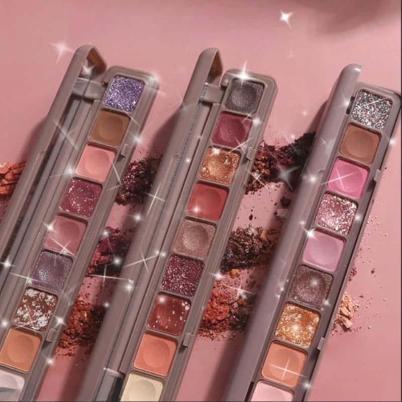 9 colori Shimmer Matte Eye Shadow Palette Glitter Pigmento Ombretto Durata Impermeabile Make Up Palette Cosmetici Nude Rose Pink