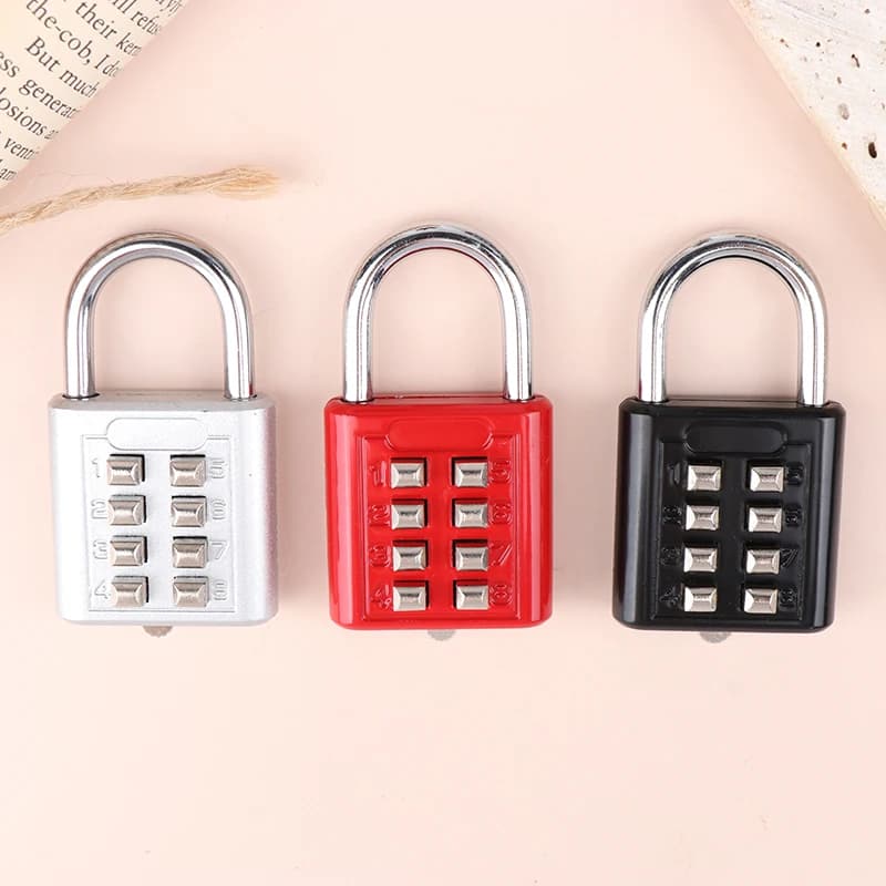 Lucchetto a combinazione con codice Password a 8 cifre valigia in lega di zinco per viaggio bagagli Smart Lock Code lucchetto Anti-thieft con chiave