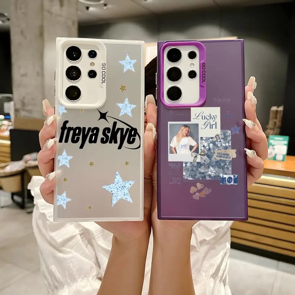 Cover per telefono Singer F-Freya Skyes per Samsung Galaxy S25 Edge S24 S23 S22 S21 S20 Ultra, custodia in silicone colorata argento
