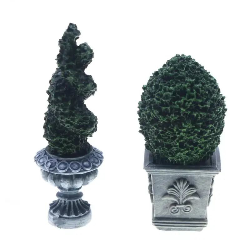 Miniatura di Pianta Verde in Vaso 1/12 per Casa delle Bambole, Modello Bonsai, Ornamento per Paesaggio in Miniatura e Decorazione Domestica