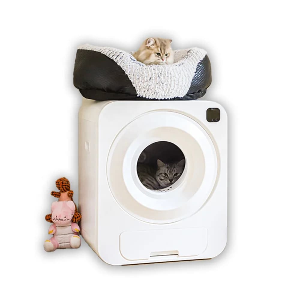 Lettiera Automatica Intelligente per Gatti, Nuovo Stile Personalizzabile, Controllo Tramite App Wifi, Grande, con Pulizia Rapida Automatica e Design Chiuso