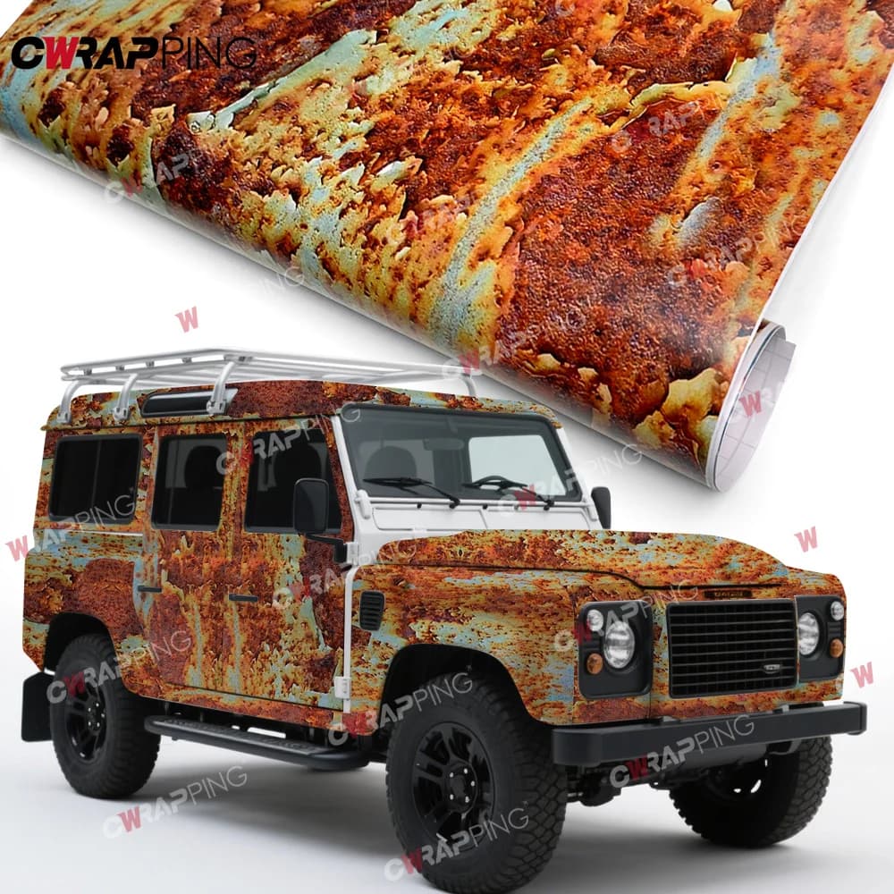 Adesivo arrugginito Vinile Ruggine Mimetico Foglio di vinile Veicolo Barca Auto Avvolgimento Adesivo Auto Moto Camera Wrap Adesivi Decal