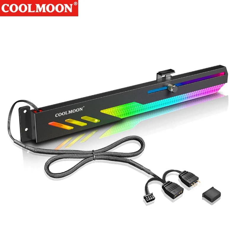 COOLMOON GT8 staffa per scheda grafica 5V ARGB multi-interfaccia sincrono orizzontale telaio decorazione GPU supporto per scheda Video