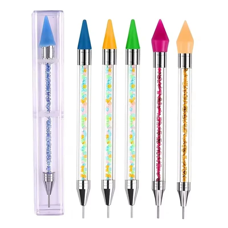 YIKOOLIN Penna a Doppia Punta con Strass per Nail Art, Estrattore di Gemme, Adatta per Fai-da-Te e Saloni di Bellezza