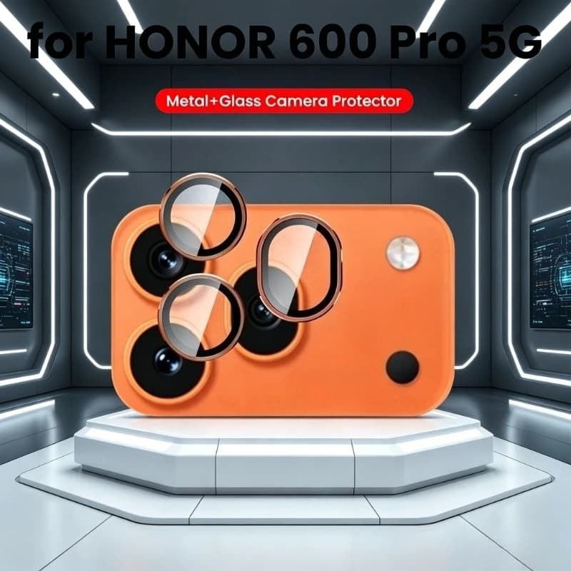 Anello Metallico per Lenti in Vetro per Honor 600 Pro Lite Light 5G 2026, Protezioni per Fotocamera Posteriore HD per Honor600 Honor600Pro Honor600Lite