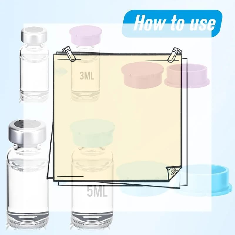 6Pcs Glass Vials Protective Silicone Caps Leakproof Reusable For Insulin Bottles Eyeshadow Cream Containers