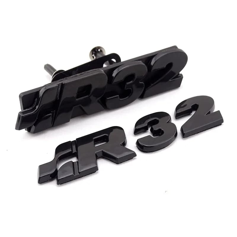 Golf R32 Distintivo cromato per griglia anteriore Emblema GOLF TDI R 3.2L V6 Logo distintivo portellone posteriore per Golf 4/5 (1997-2008)