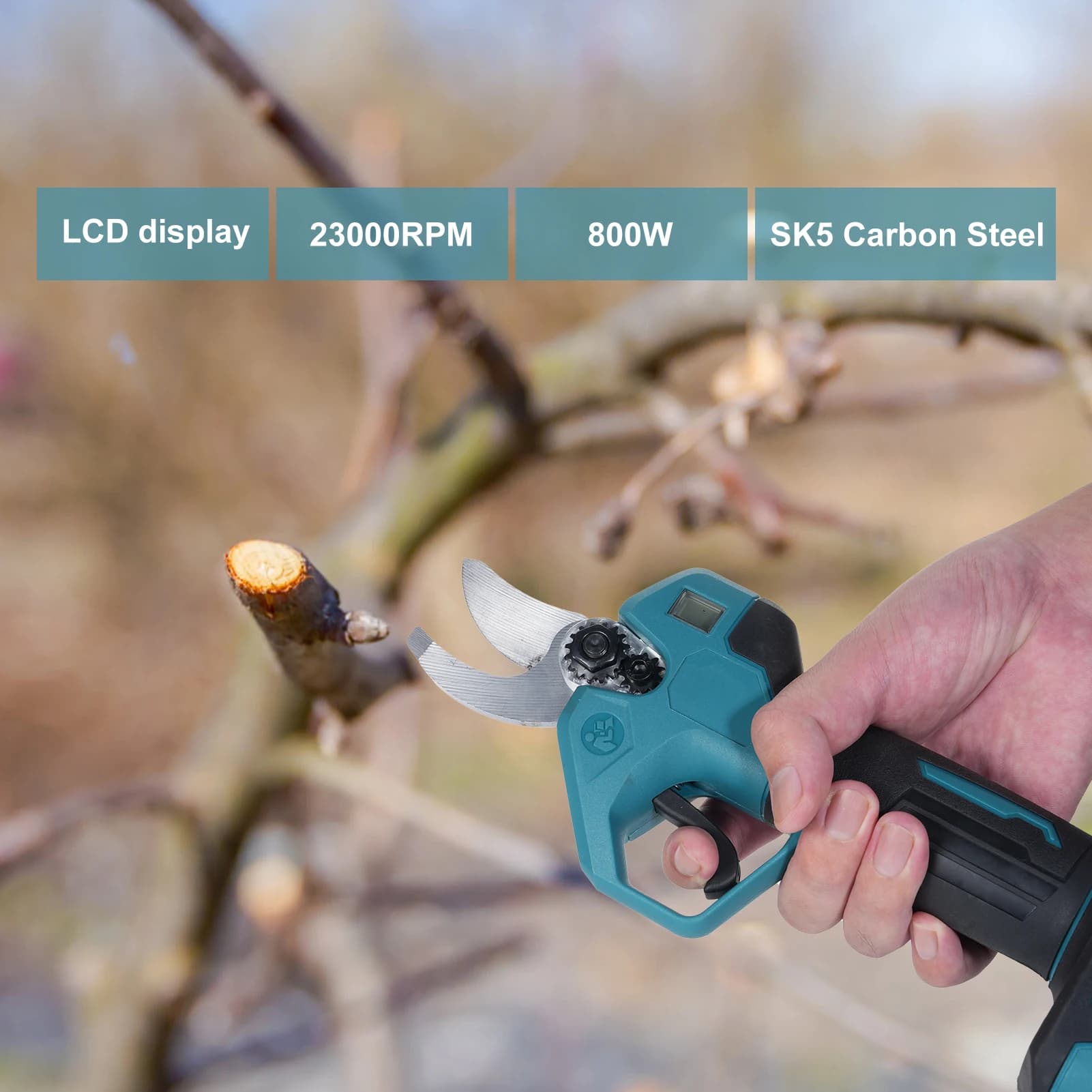 Electric Pruning Shear Brushless Pruning Shears 30mm 30mm Cutting Diameter Built in Safety Switch For Makita Interface B