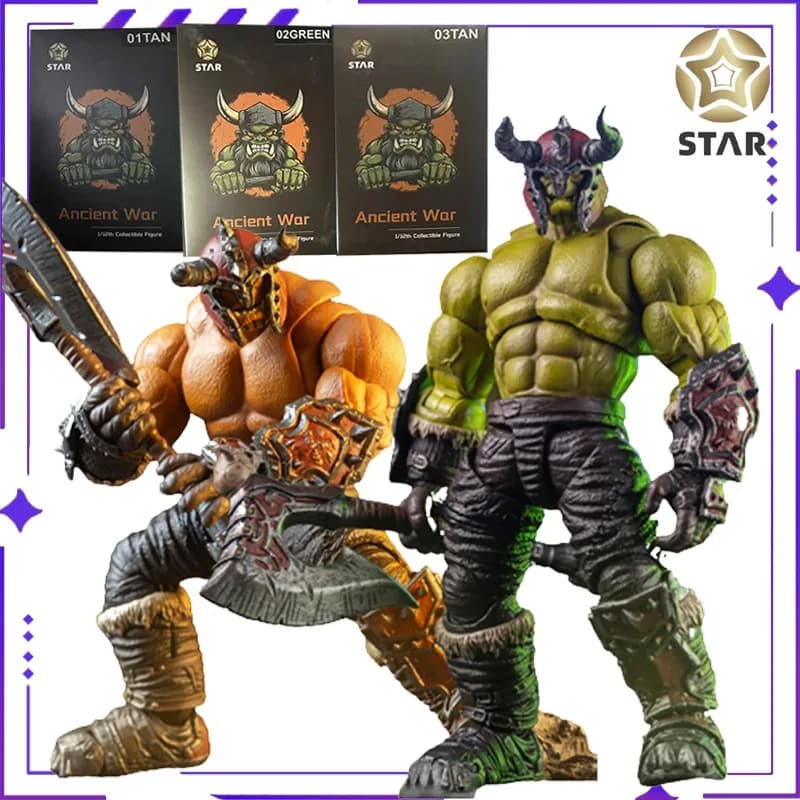 Spot Star Studio Originale 1/12 Guerra Antica Carne Colorata Orc Verde Orc Warcraft Mobile Modello di Bambola Giocattolo Fatto A Mano Collezione Regalo
