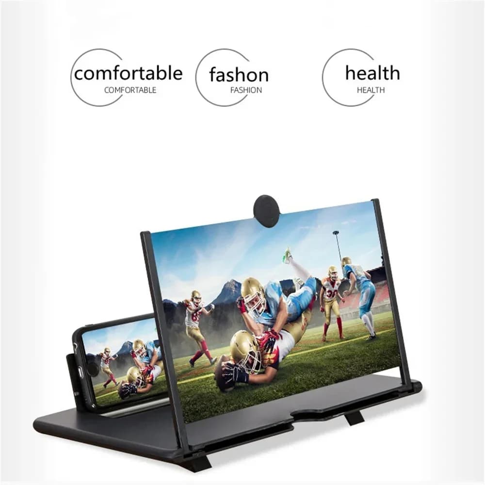 Lente d'ingrandimento per schermo del telefono cellulare HD da 12/10 pollici multifunzionale e supporto per telefono Amplificatore video per schermo Supporto per telefono con schermo ingrandito