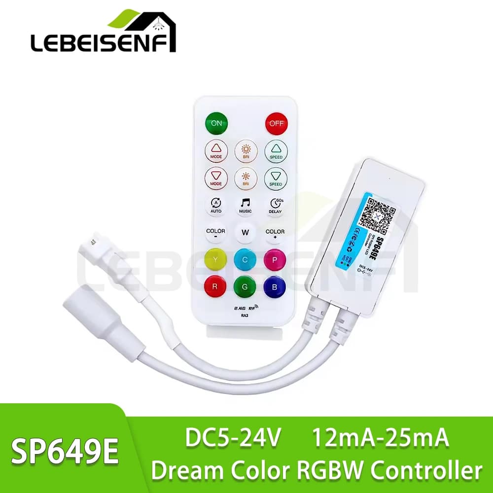 SP649E RGBW Controller che cambia colore APP Bluetooth Controllo remoto Controller di illuminazione per la casa intelligente con variazioni di colore