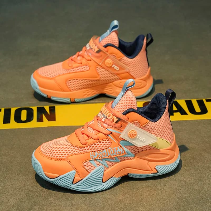 All Gender Kids Training Shoes Thick Soft Cushion Strong Traction Ventilated Surface for Long Time Exercise and Daily Play