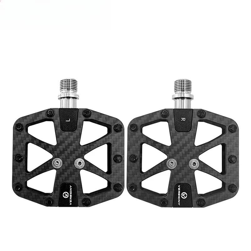 BXT Ultralight Pedals with 3 bearings Road/ MTB Carbon Fiber Axis Tube Bike Pedal High Lubrication Extended Cycling