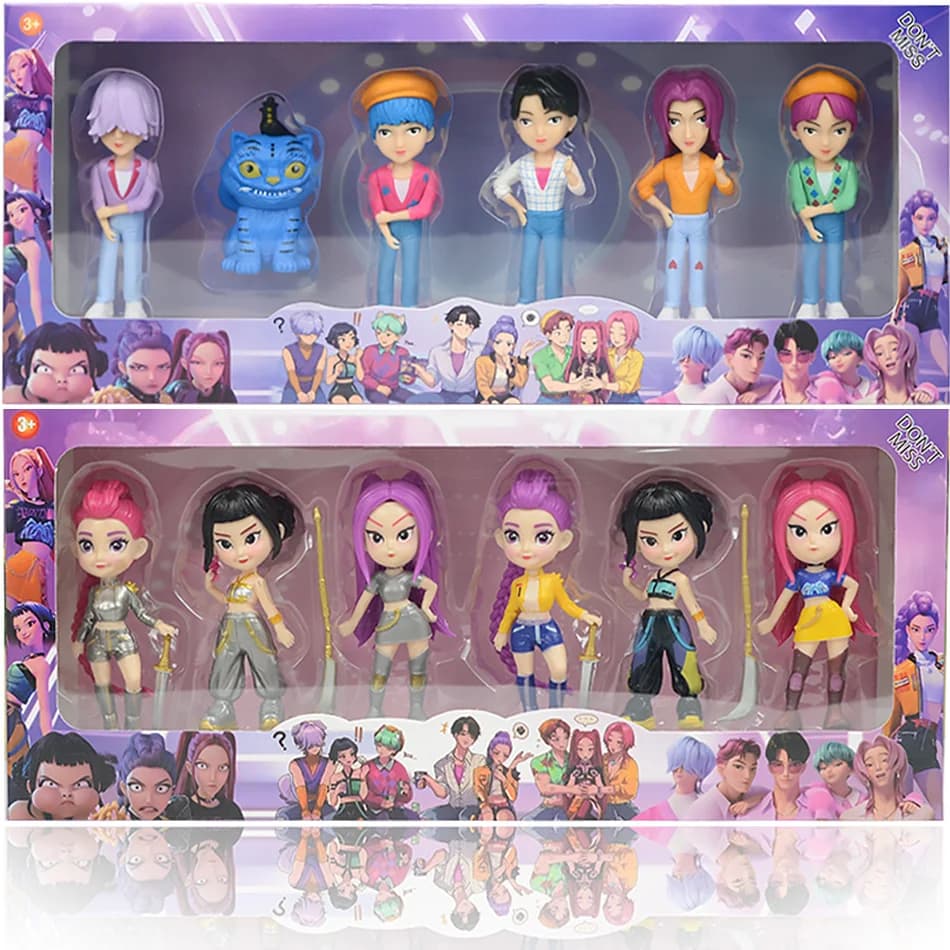 Statuette Anime K-pop D-emon H-unters, Personaggi Rumi Zoe Mira in PVC, Collezione da Scrivania, Regalo per Bambini