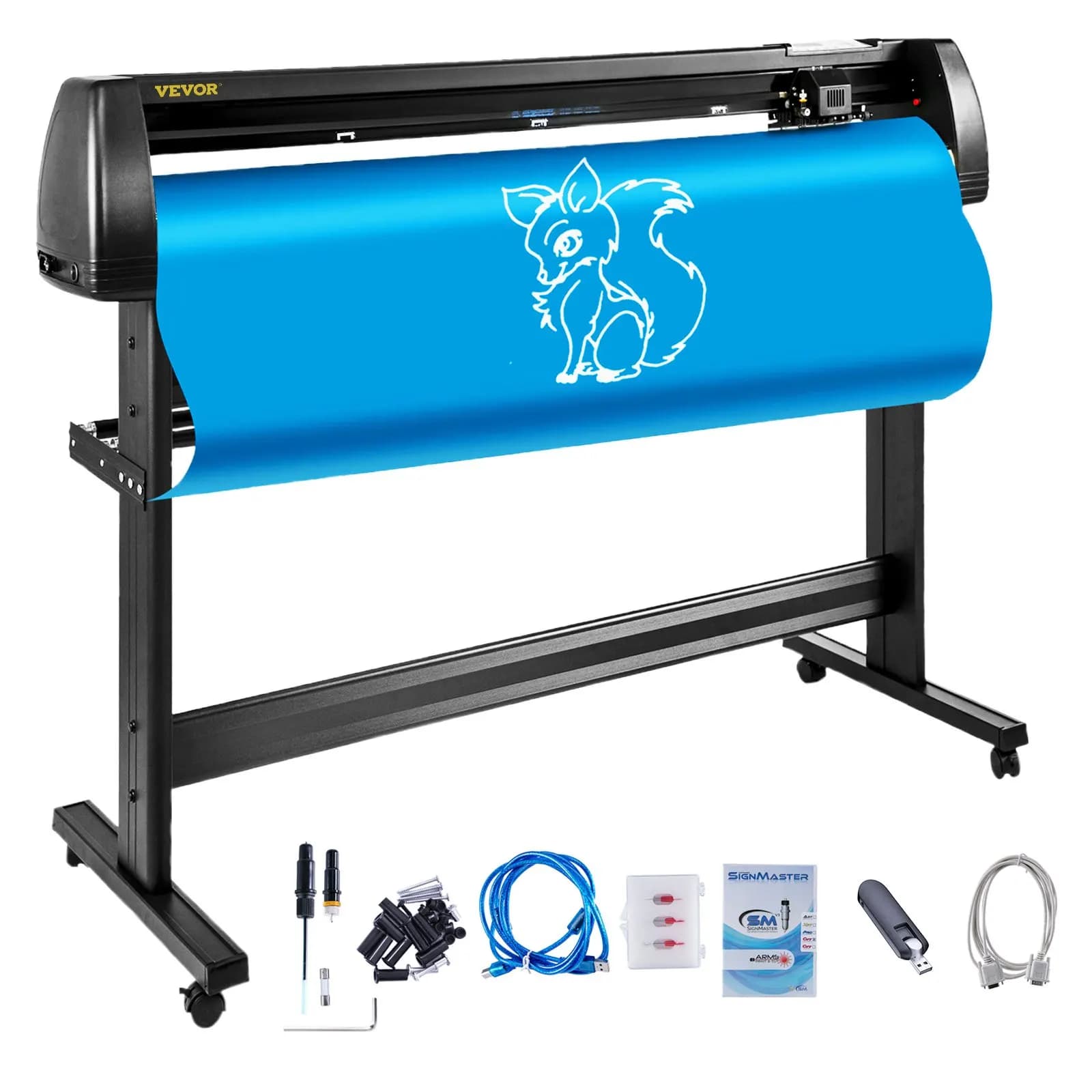 Plotter da Taglio Vinile, Macchina per Insegne con Software Signmaster da 53 Pollici, Plotter da Taglio Vinile con Alimentazione Carta da 1350mm e Supporto