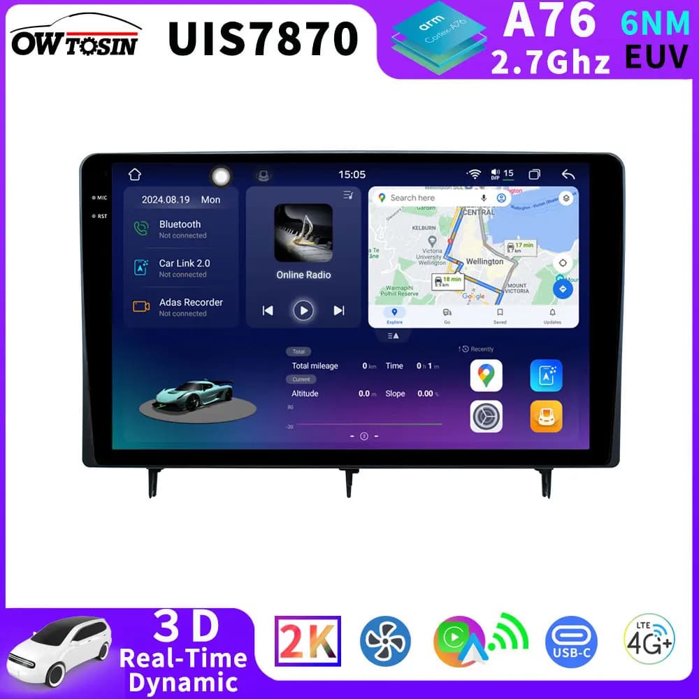 UIS7870 12G + 256G QLED 2K Schermo Android 13 Autoradio Multimediale Radio Lettore GPS Per Honda Civic 11 FE FL 2021-2025 Auto CarPlay