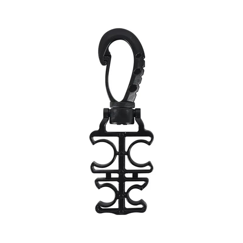 Clip a 4 Fori per Attrezzatura Subacquea, Porta Tubo BCD con Clip e Fibbia a Sgancio Rapido per Immersioni e Snorkeling
