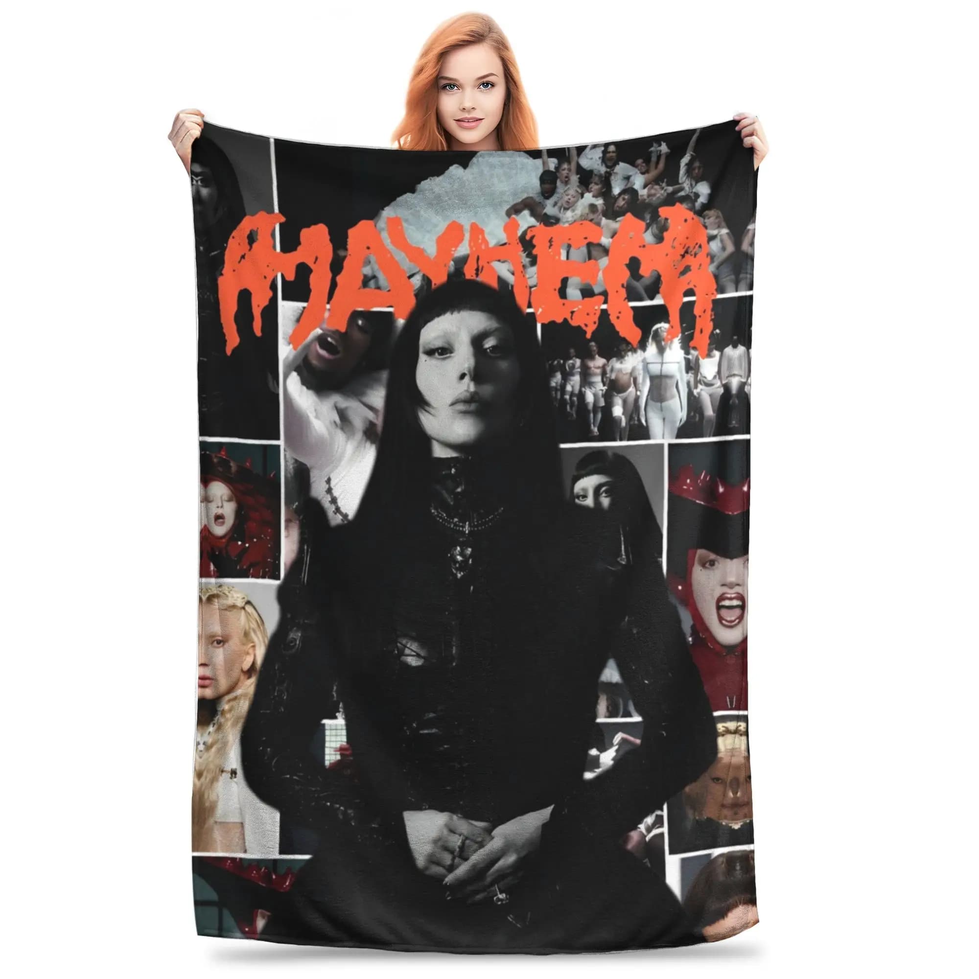 Coperta in pile Lady Gaga, coperta super calda per letto, divano, tappeto, album Mayhem